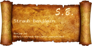 Straub Benjámin névjegykártya