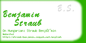 benjamin straub business card